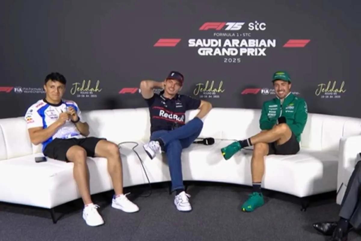 Verstappen e Alonso in conferenza