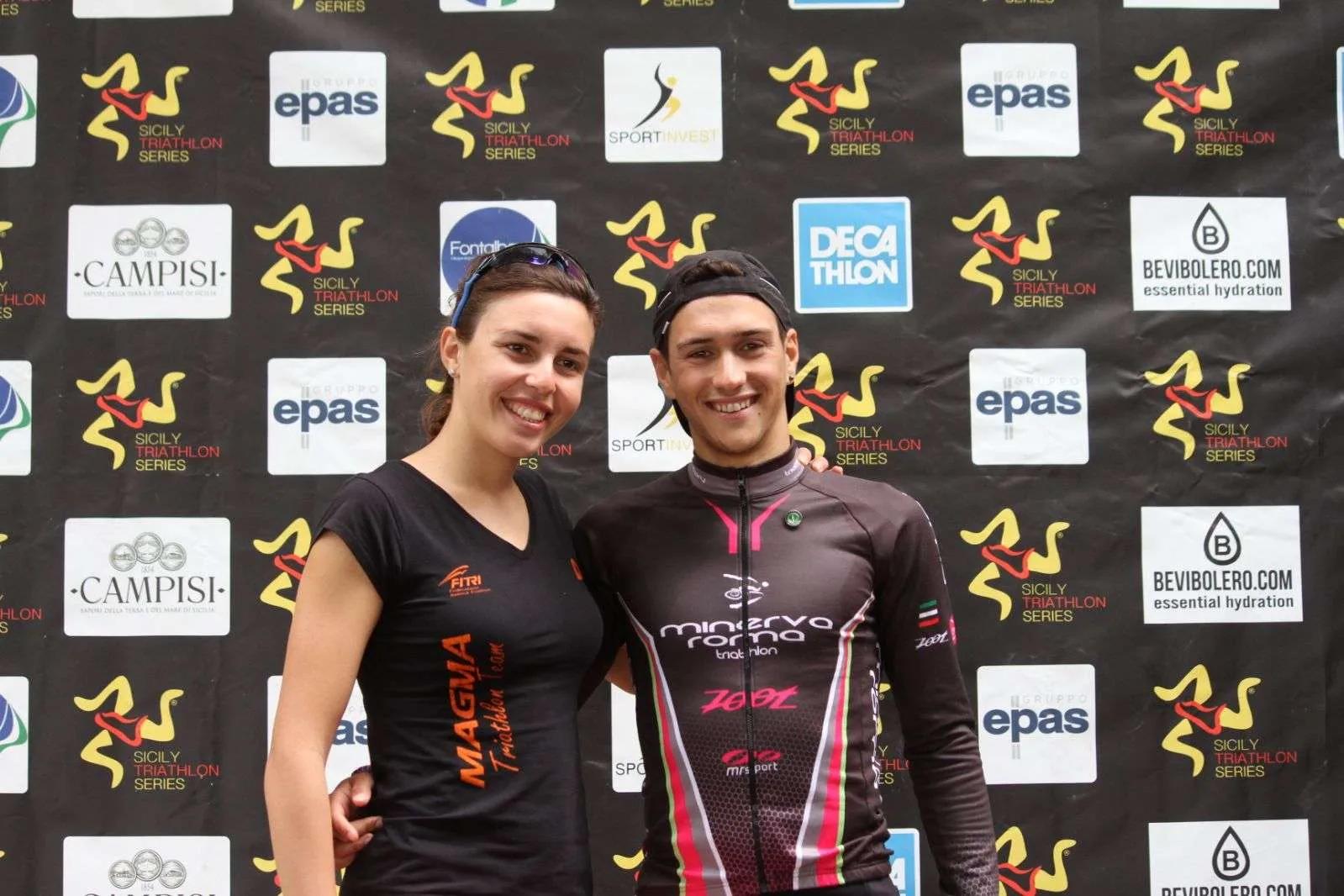 Sicily Triathlon Series: nella prima tappa i catanesi Enrico Schiavino e Cristina Ventura si impongono ad Ortigia