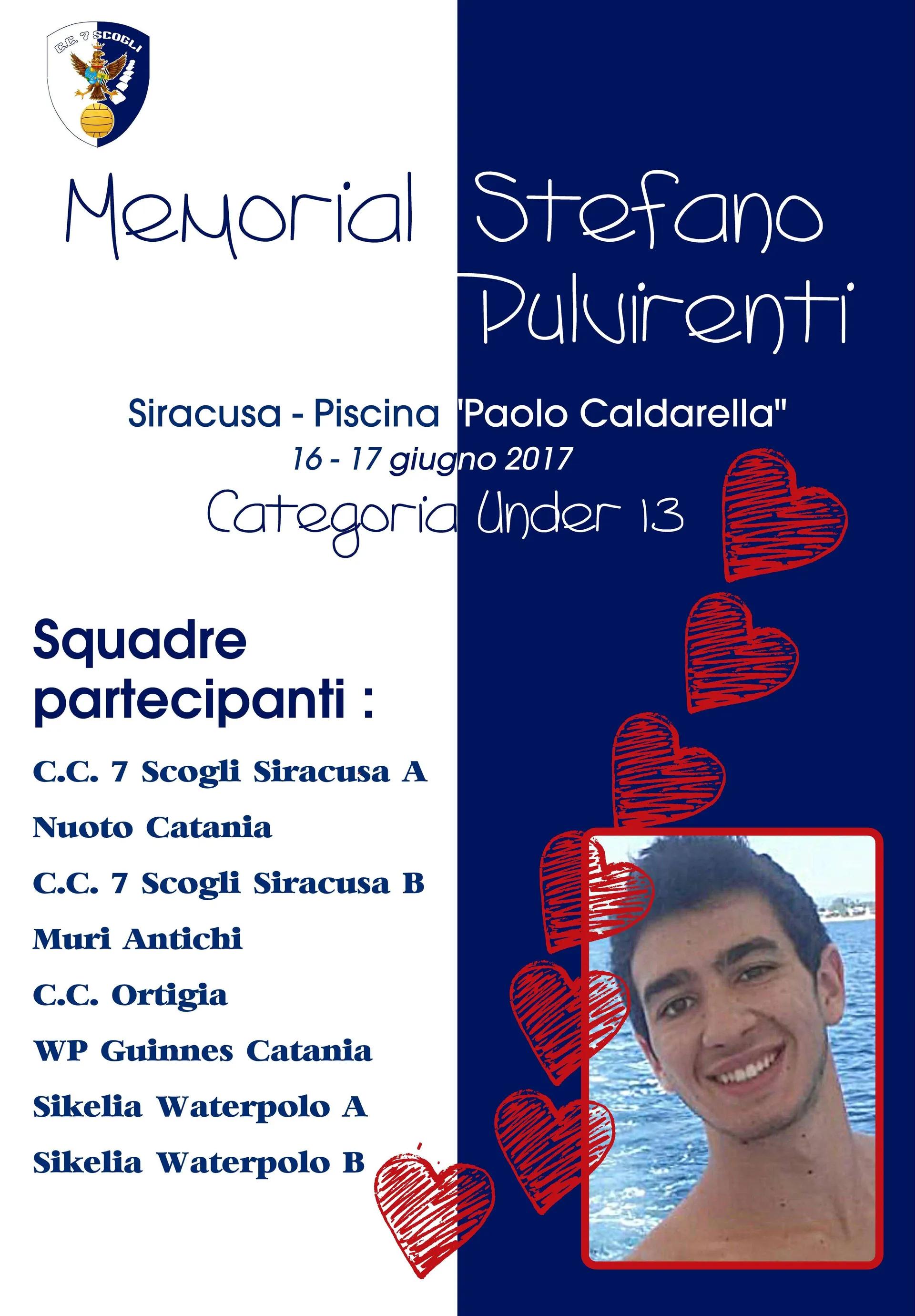 Pallanuoto, al via il “Memorial Stefano Pulvirenti” organizzato dal C.C. 7 Scogli