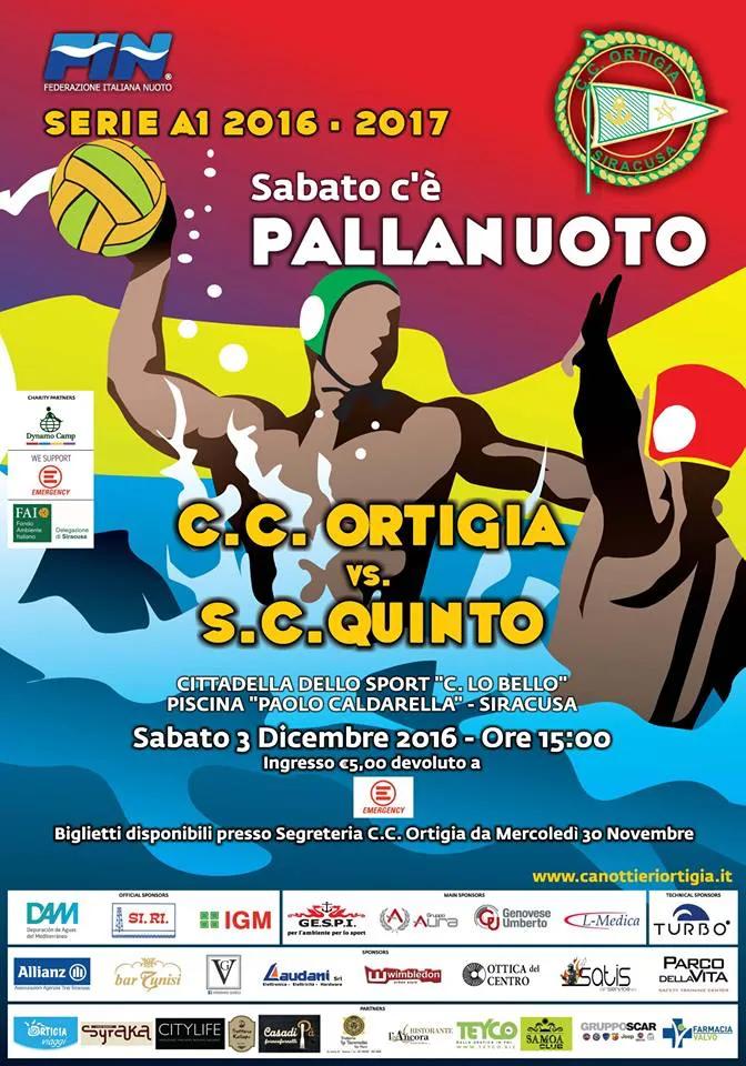 Pallanuoto, l’Ortigia ed Emergency insieme tra sport e solidarietà in vista del match contro il Genova Quinto