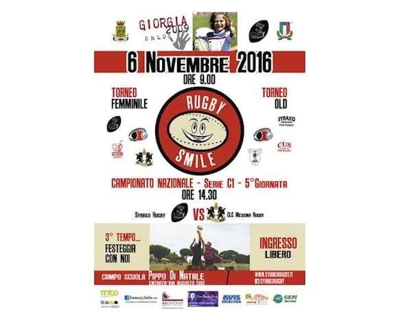 Rugby, domenica 6 novembre al campo scuola “P. Di Natale” la manifestazione “Rugby Smile”