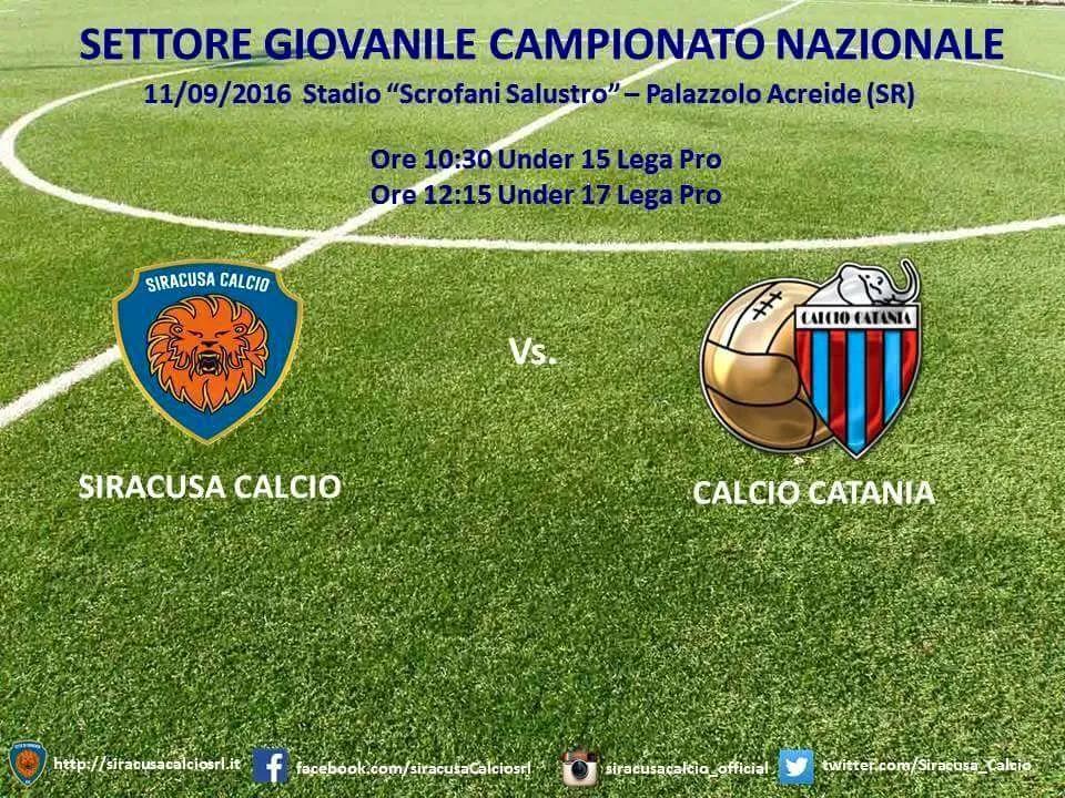 Siracusa Calcio, tempo di fare sul serio: inizia oggi a Palazzolo il campionato nazionale Giovanile