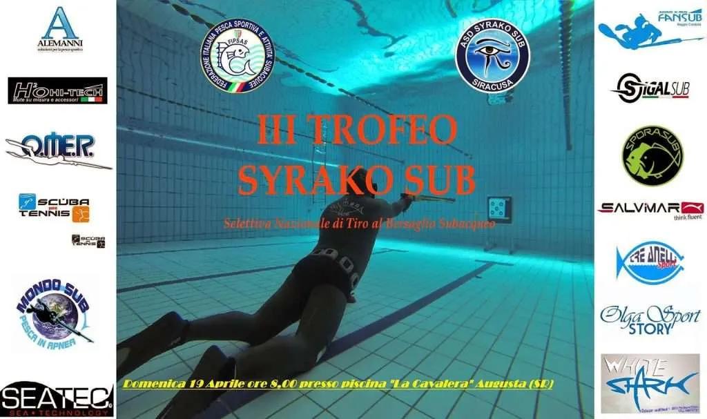 TIRABERSAGLIO SUBACQUEO, domenica 19 aprile al via il III Trofeo SYRAKO SUB.